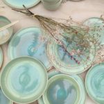 service en grès, assiettes tournée, poterie belge